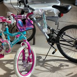 20" bicycle $100 24" bicycle $125 27" purple bicycle $159