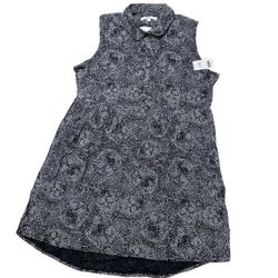 Vans Montreal Dress Junior Large Hidden Skull Print Buttons Backless Collard New