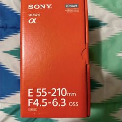 Brand New Sony DSLR Camera Lens 55-210mm f/4.5-6.3 OSS E-Mount Lens for Sony E (Silver)