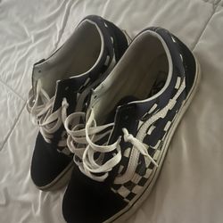 Navy old skool flame vans