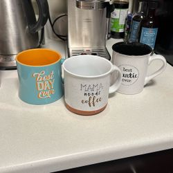 Coffee Mugs 3 For $4.50 Or $1.50 Each 