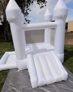White bounce house for sale