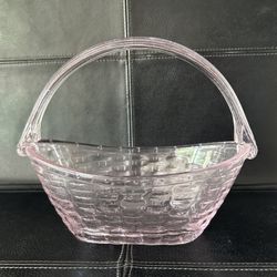 Longaberger Collectors Club 2005 pink glass crocus basket