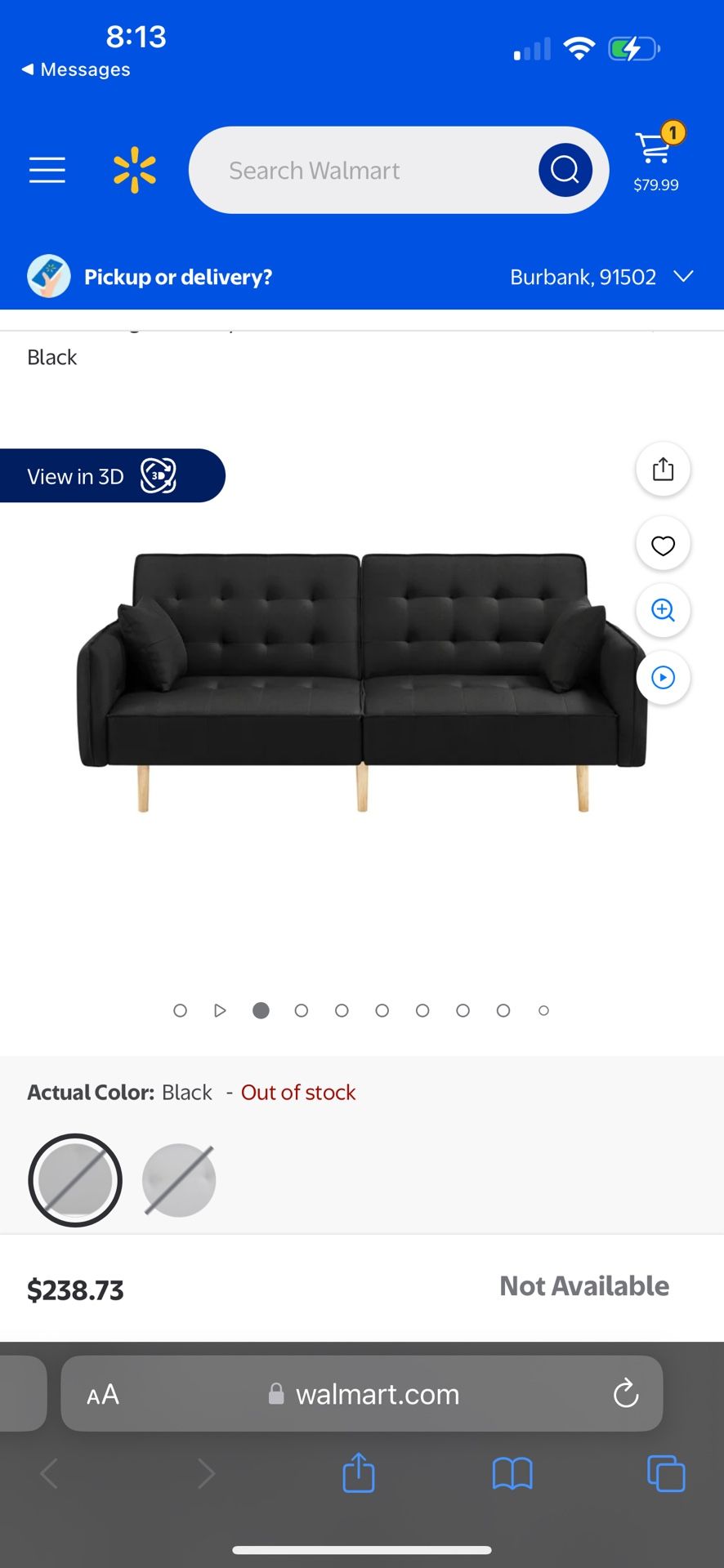 Gently Used Couch Bed 
