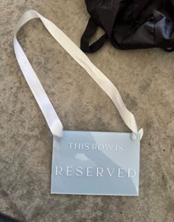 3 Acrylic Baby Blue Reserved Row Signs