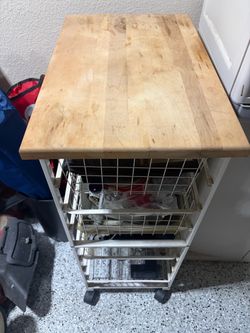 Elfa Container Store cart on wheels