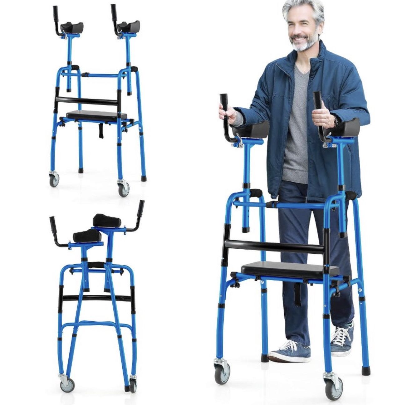 Versatile Rolling Walker All Terrain Stand-Assist Walker