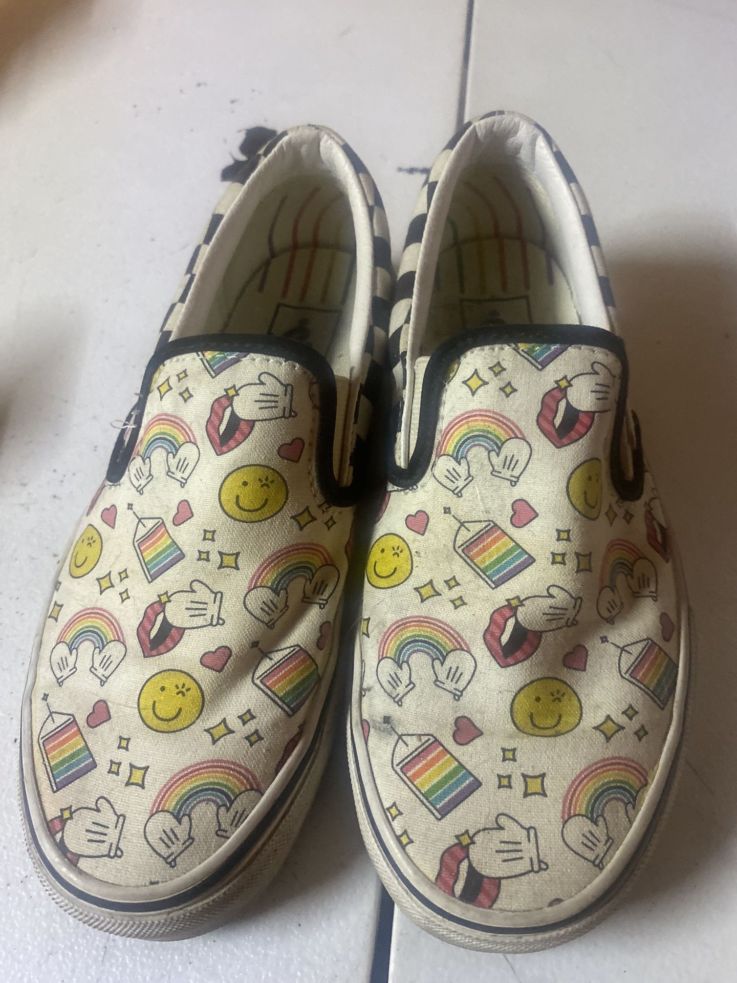 Vans Flour Shoes Size 4.5