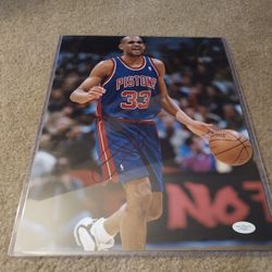 Detroit Pistons Grant Hill Signed Photo