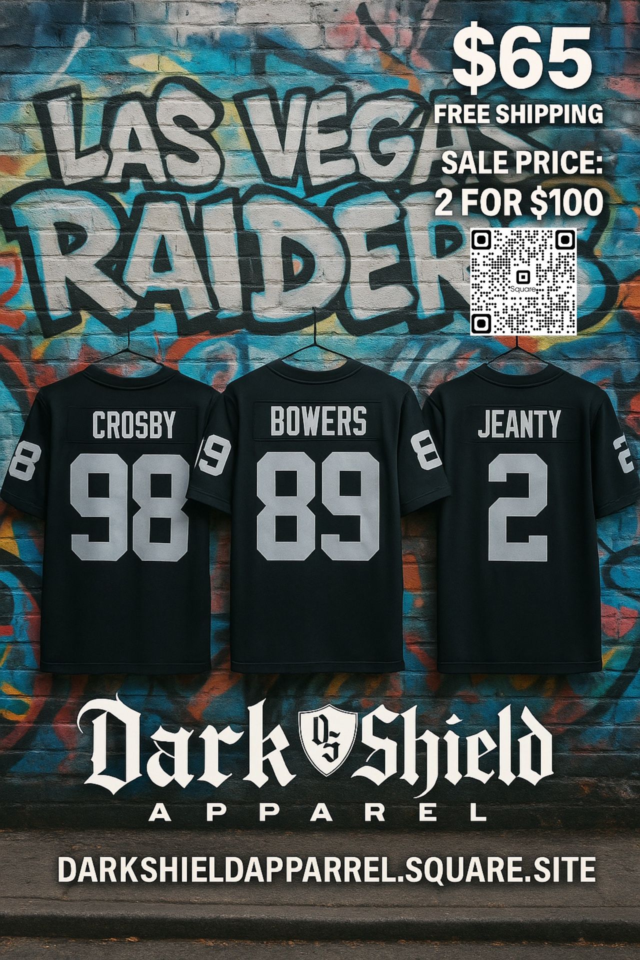 Raider Jerseys 2 For $100