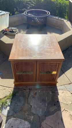 Wood End Table with Two Drawers