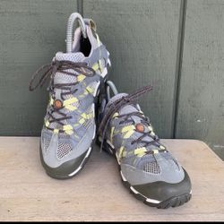 Merrell Womens Waterpro Ultra Sport Shoes Continuum Line Gray Yellow US 6