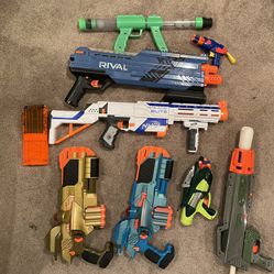 Nerf Gun Lot With 2 Lazer Tag guns Too