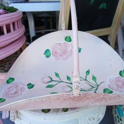 Pink Roses Magazine Rack Holder.