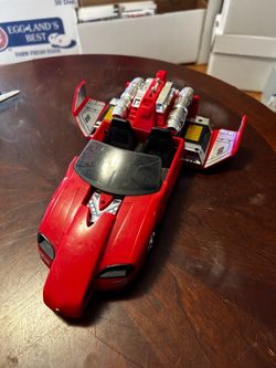 VINTAGE BANDAI 1997 Power Ranger Turbo Deluxe Lightning Cruiser - RED