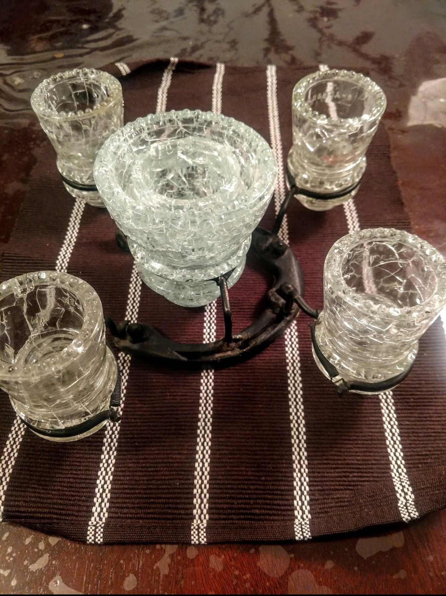 Vintage Glass Insulators Centerpiece