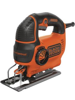 BLACK+DECKER Jig Saw, 5-Amp, 3,000 Blade Speed, 45 Degree Beveled Cuts, ¾-Inch Orbital Blade, 4 Curve Settings, Corded (BDEJS600C)