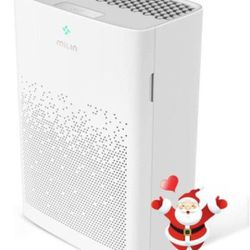 HEPA Filter Air Purifier, MILIN Air Purifier for Large Room, Air Cleaner with 5 Modes, Sleep Auto Mode, Odor Eliminator for Smoke, Pet, PM2.5 Digital 