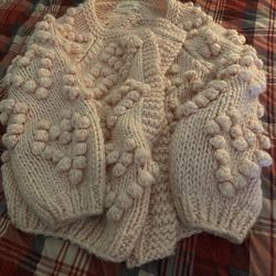 Chunky Hand Knit Cardigan Pink - Chicwish 