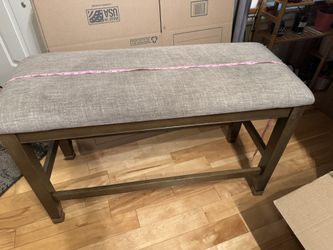 Counter Height Padded Bench 