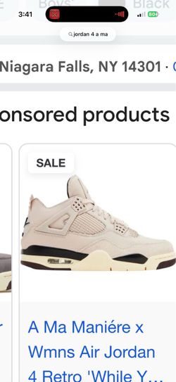 Jordan 4 A MA manier sz 10