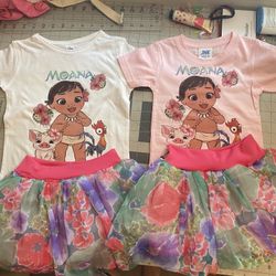 Baby Moana Tutu set 