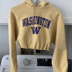 Women’s Champion Cropped UW Hoodie - Size Medium 