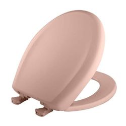 Round Closed Front Plastic Toilet Seat in Venetian Pink