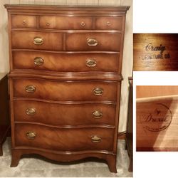 Rare, Beautiful 5 Piece BowFront Drexel (TRAVIS COURT) Matching Mahogany Bedroom Set $1200