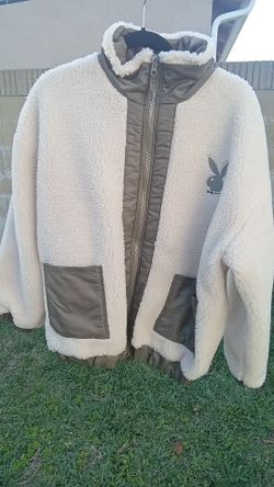 NEW  Playboy Sherpa Fleece Zip-Up Jacket Womens jacket