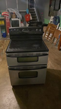 Maytag Gemini electric 2 oven flat surface stove