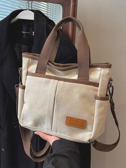 Canvas Tote Crossbody Bag