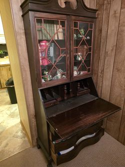 Antique desk with all compartments