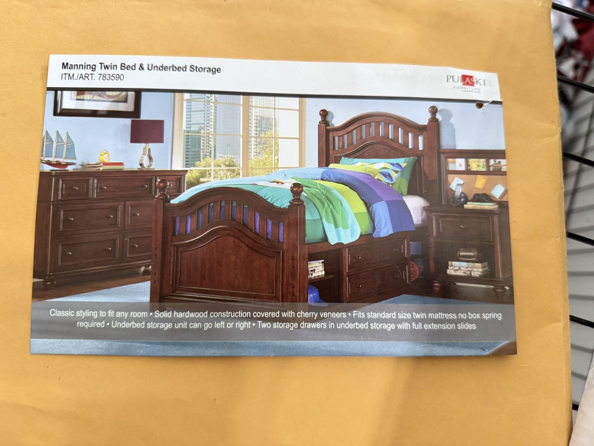 Twin Bed And Underbed Storage 