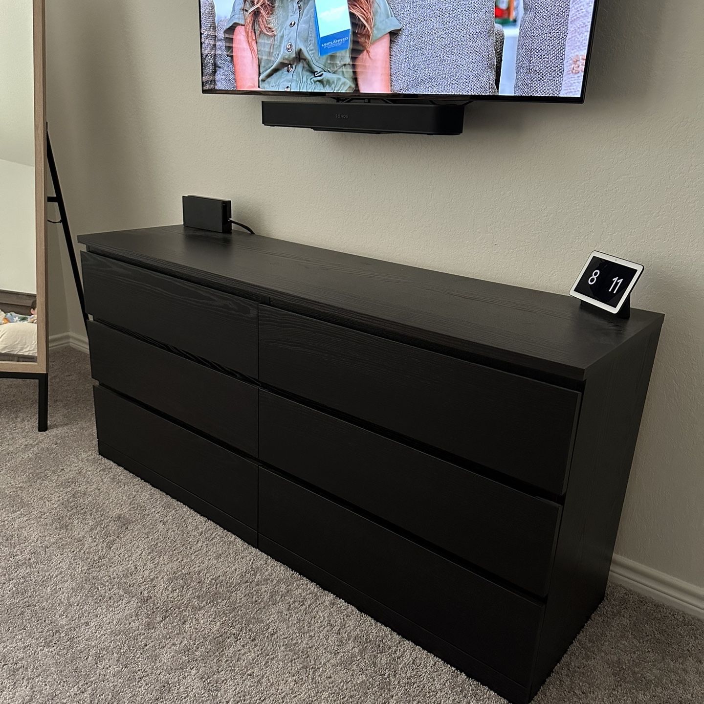 ikea malm black brown 6 drawer dresser Ikea Malm Black 6 drawer chest  100 161cm width 48.5cm depth 78cm height  Buy directly from our website www.furnishrglasgow.co.uk Or Pick up from  Furnishr 1480 Paisley Road West Glasgow G52 1SP