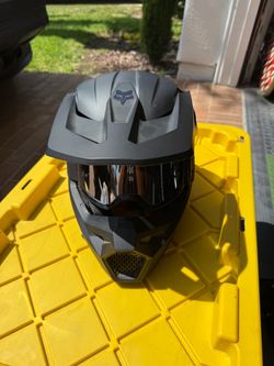 Fox Moto Helmet Large with Goggles