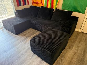 Black Convertible Sectional Sofa