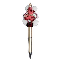 Love Bear Custom Ballpoint Twist Pen Red Heart Embellished