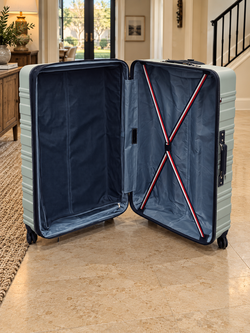 LIKE NEW/GREAT  →  Tommy Hilfiger Hardside Spinner Suitcase – $45