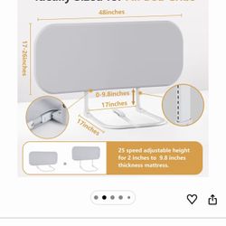 Open Box 48 Inch Travel Bed Rail, White