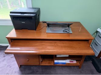 Ethan Allen desk with file cabinet