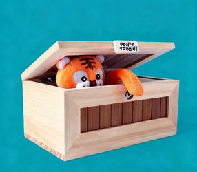 Don't Touch Useless Box with Attitude Leave Me Alone Surprises Machine-Gags & Practical Joke Decorative & Endless Fun- Cute Tiger