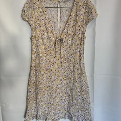 Y2K Abercrombie Fitch Babydoll Skater Flirty Beach Deep V Mini Dress Vintage Med