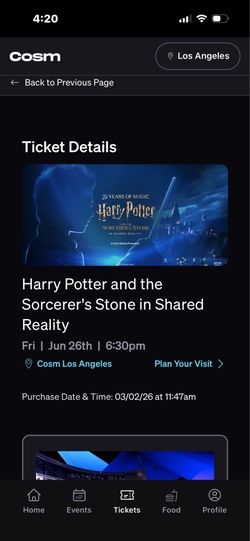 Cosm LA Harry Potter Experience