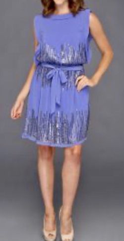 Vince Camuto Chiffon Sequin Dress