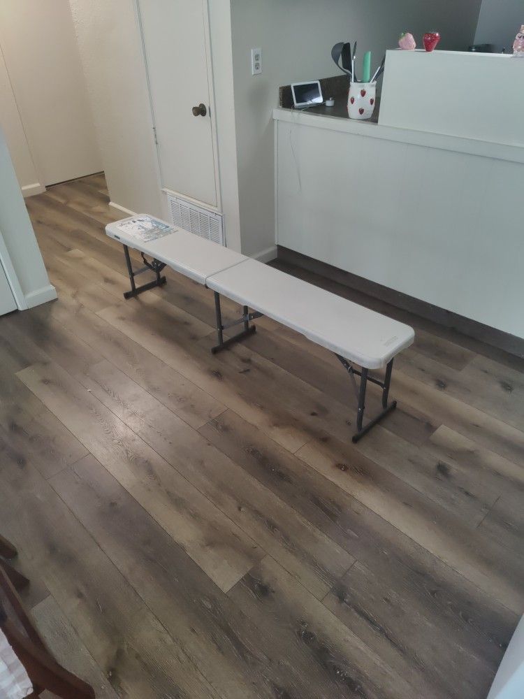 6ft Fold In Half Bench With Steel Frame