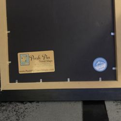 Push Pin Travel Maps Customizable Posters & Prints - Baseball Stadiums Bucket List - Rustic