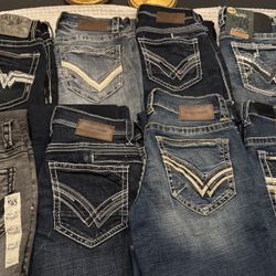 Mens 29,28,27 Buckle Black Jeans