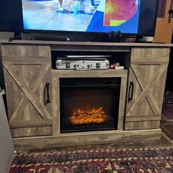 TV stand cabinet with fireplace - I have 2 