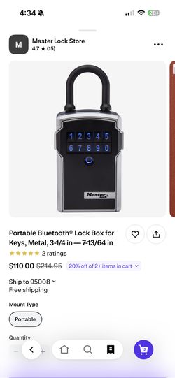 Master Lock 5440EC Bluetooth Portable Lock Box